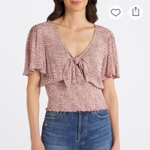 Elegant Ruffle Blouse in Pink by mason & belle
